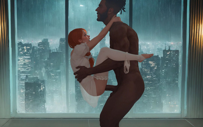 Gaming Anurag: Грудастая милфа-домохозяйка обожает скакать на мясистом большом черном члене босса - 3D хентай порно - Мила Ai