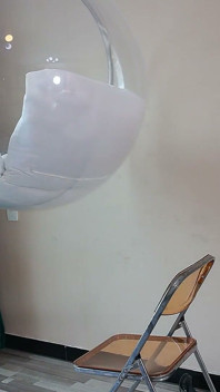 Jue Se Plays the Barefoot Girlfriend, Bound to a Suspended Chair, Playing with Her Feet