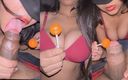 Dashing Danish: Bardzo gorący lollipop blowjob przez delhi girl! Indyjska Desi dziewczyna 18...