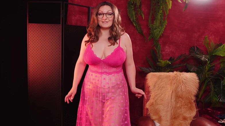 Arya Grander: Try on Haul for Chubby MILF: Lace Lingerie Transparent Dress