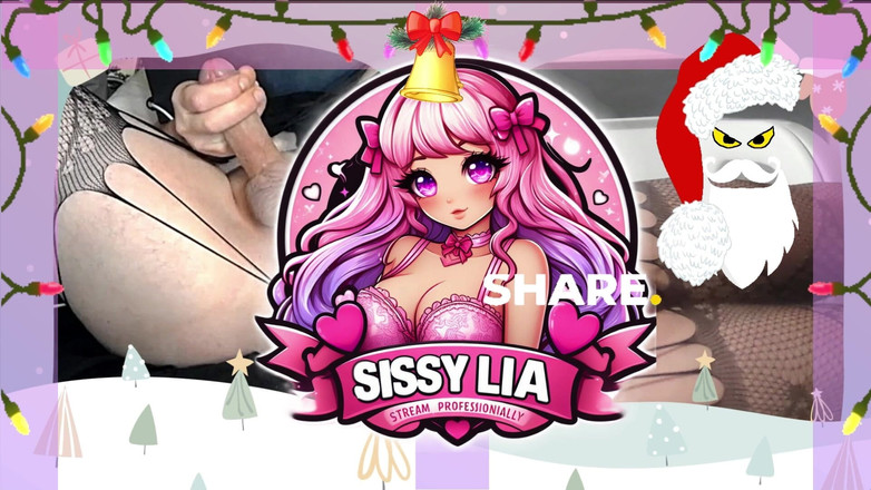 Sissy Lia: 이 캠 보지의 2023 Naughtylist를 검사하는 Santa Claus - 딜도, 플러그 및 섹스 머신이 사용 중