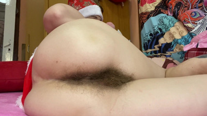 Cuteblonde666: Christmas anal JOI jerk off instructions hairy asshole cute teen