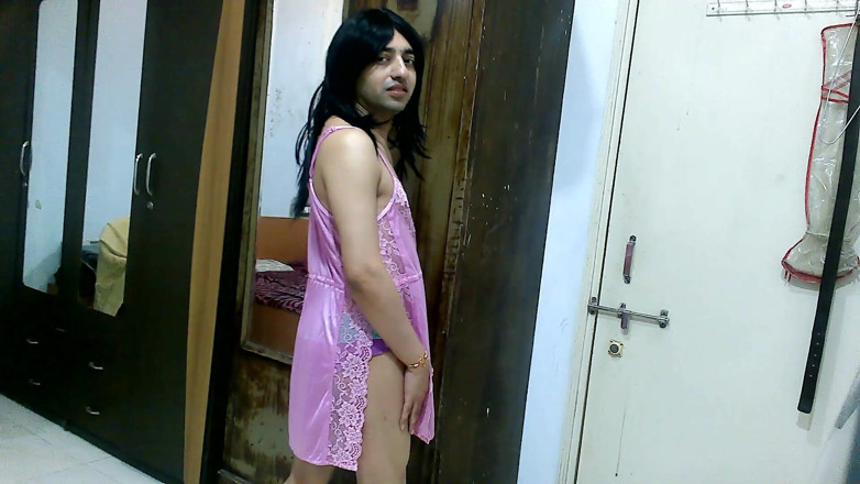Cute & Nude Crossdresser: Hot and sweet sissy crossdresser femboy Sweet Lollipop in a...