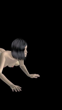 Lucah 3d animasi - awek yang sangat cantik memberikan pose seksi yang berbeza