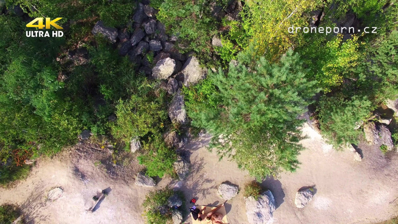 Peaches and Bananas: Outdoor fuck shooted by drone