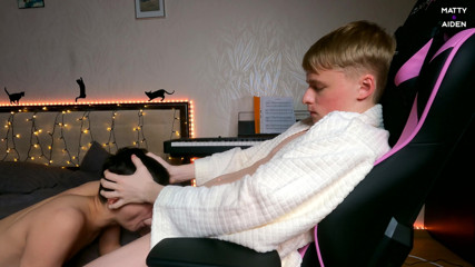 Matty And Aiden: Twink Aiden wanted to learn piano but his teenage neighbour...
