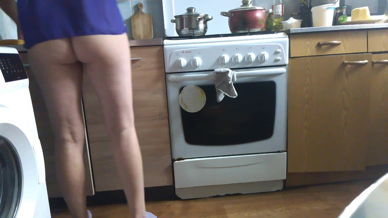 Assol: I'm Watching Cute Teen Assol in the Kitchen After Hot...