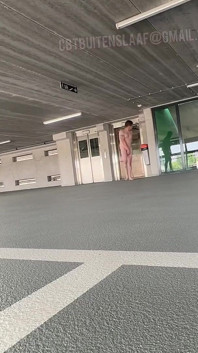 Risky dares outdoor parking garage