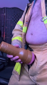 Pompier Fleshlight distracție și spermă