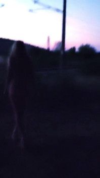 A Night Walk in Front of the Train
