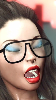 サイバーディスコセックス。袖口でセクシーなオタクの女の子がディスコの男に犯される