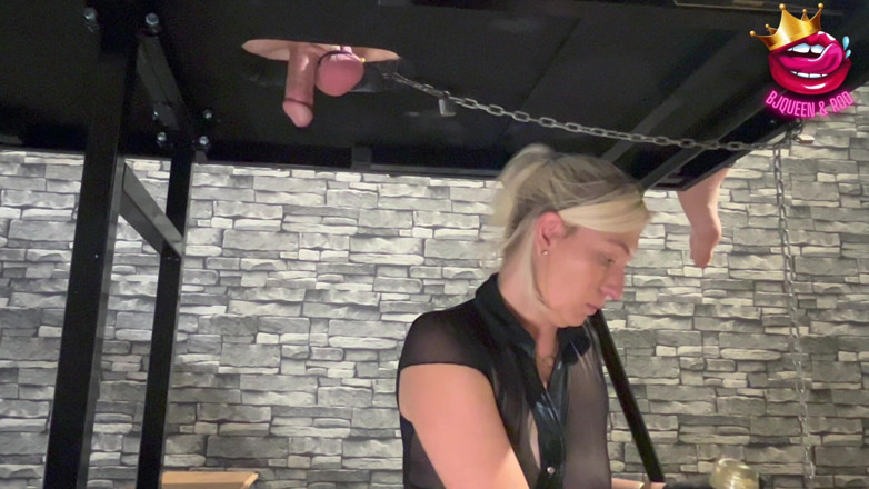 Mistress_BJQueen: Сессия прерванных оргазмов на доильном столе