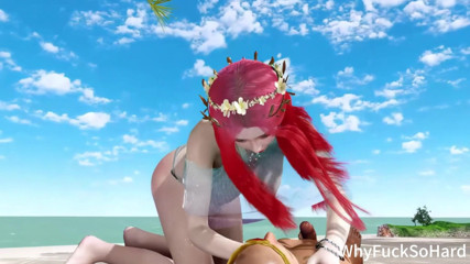 Why fuck so hard: 3D Red Head Asian Slut with Sexy Lingerie Sit on...