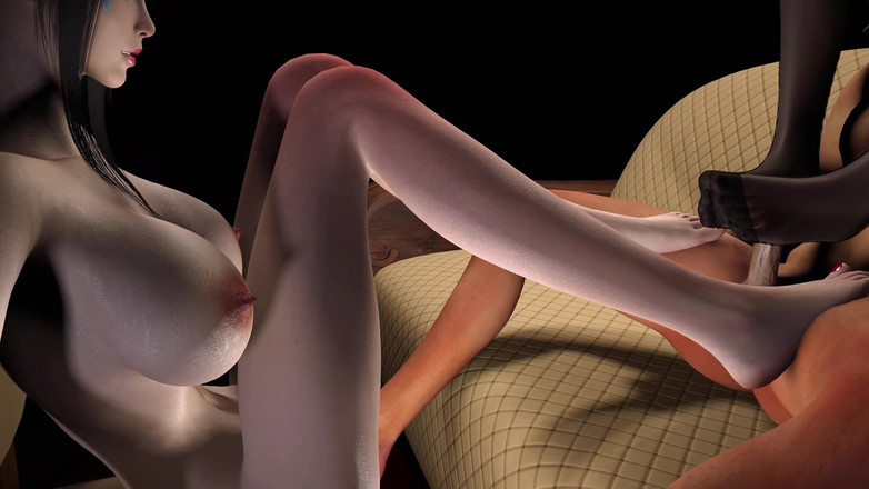 Why fuck so hard: 3D супер горячий тройничок, фетишный секс с дрочкой ногами с большим членом