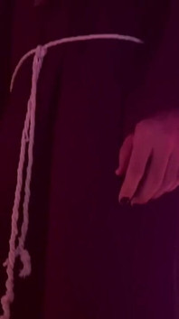 Schattige demon en onderdanige wordt hard geneukt in satanisch ritueel - Halloween
