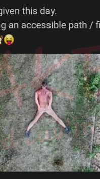 Open Ass While Laying in a Park