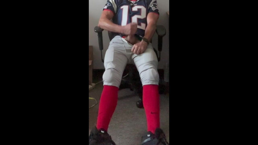 Jockdad87 Jerks and Shoots a Load in His Football Uniform (JockDad87)