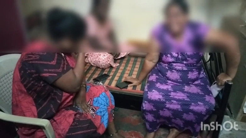 Tamil lesbian: Three Aunty Hot Discussion