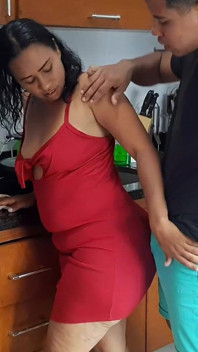 Horny Lana Sucks My Cock in the Kitchen