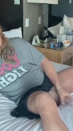 Marina Fucking Big Red Toy and Cumming