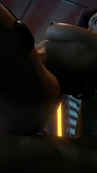 Seksowna cybernetyczna laska anal dick ride
