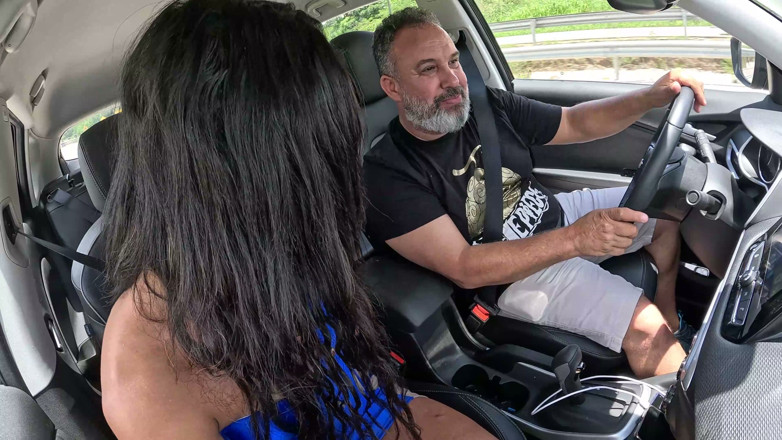 Carona do Ted Transexual: Pamela Rodrigues Předvádí tvrdého ptáka a stříká při jízdě ve...