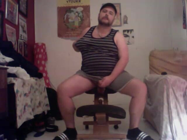 B A Bear: Stripping Wanking Dildo Fat Ass Pig