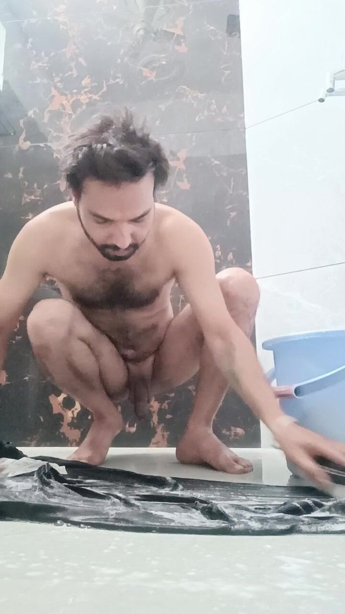 Rajasthani-old-lover: Uomo indiano desi in bagno