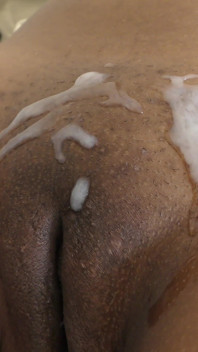 Interracial cum on pussy with BWC amateur