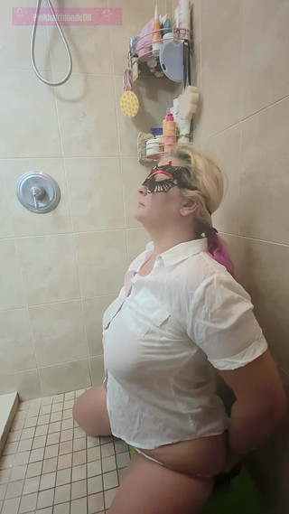 Thumbnail of Stunning Blonde Pissed on Dressed