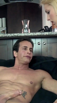 Busty teen Samantha Nixon sucks and fucks old cock that gives him his creampie