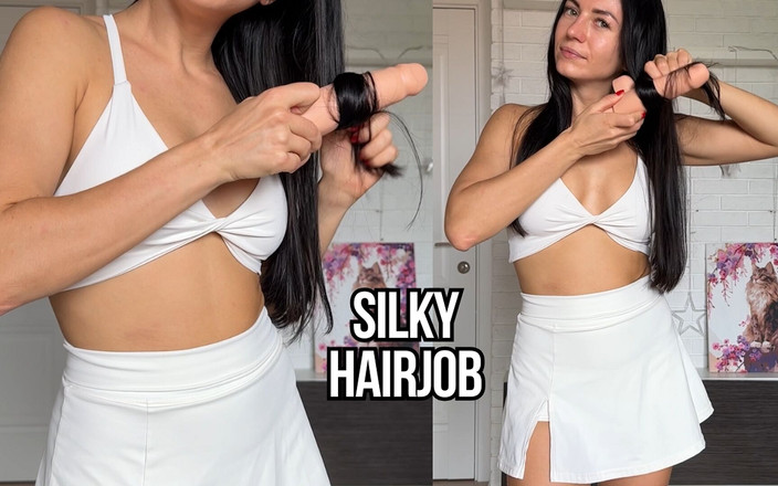 Princess Monica: Silky Hairjob Fantasy - Moje długie włosy pieprzy twojego kutasa