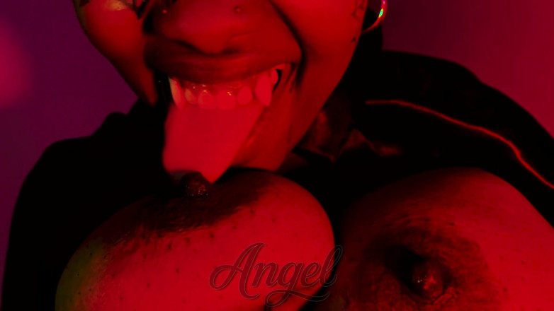 Angel Big B: Chubby Busty Vampire Will Seduce You and Suck You [halloween]
