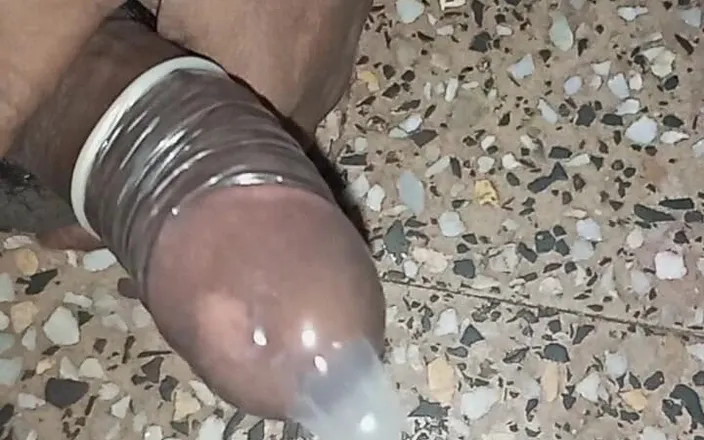 Sweet Indian cock: Masturbating with Condom
