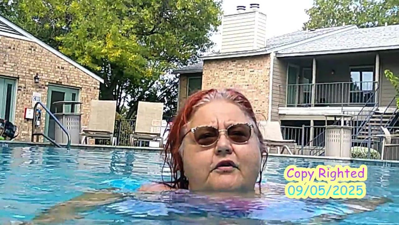 BBW nurse Vicki adventures with friends: Nurse Vicki Models Her New Bikini by Pool Flashes You...