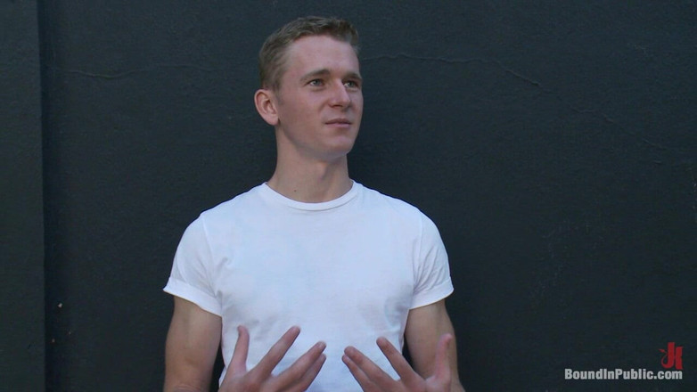 Bound in public: The Brooks - Gets Piss in the Mouth and Licks Cum...