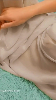 Small Pussy in a Transparent Dress Gets an Orgasm