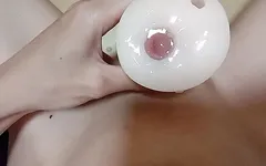 Sex toys and white cum