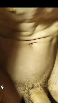 Young twink pours himself with cum