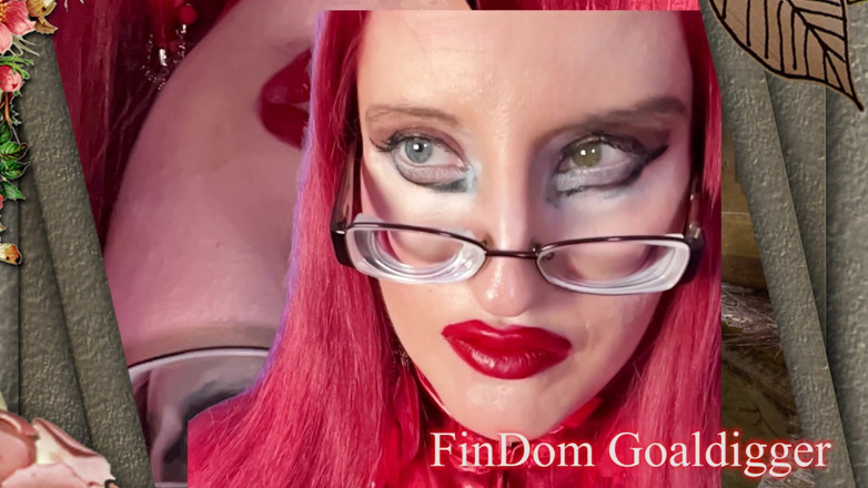 FinDom Goaldigger: Transformation de lunettes yeux énormes