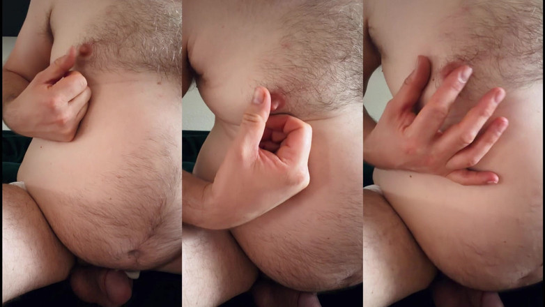 Beardedcummer: Gioco duro con i miei capezzoli pelosi