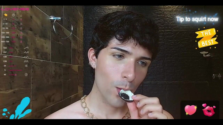 Diego_latinboy: Glutton Eating While Having Sex and Masturbating Naked on Camera