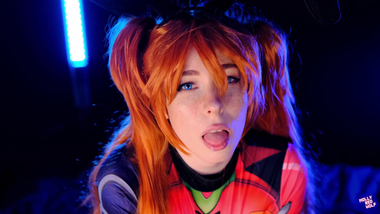 MollyRedWolf: Hot slut Asuka Langley 4K! DP, 3cumshot