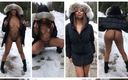 Mocha La Mulata: Une auto-stoppeuse nue fait pipi dans la neige. - MochaLaMulata