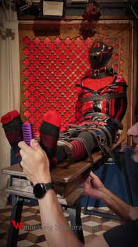 Slave Drone Tickling Session Silicone Suit, Socks & Merciless Sole Play
