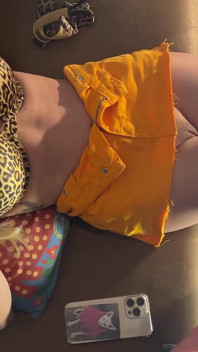 Hot Big Tits Blonde Wants Me Masturbate for Her but Without an Orgasm Teasing in Miniskirt and Panties and Then Takes off Thong