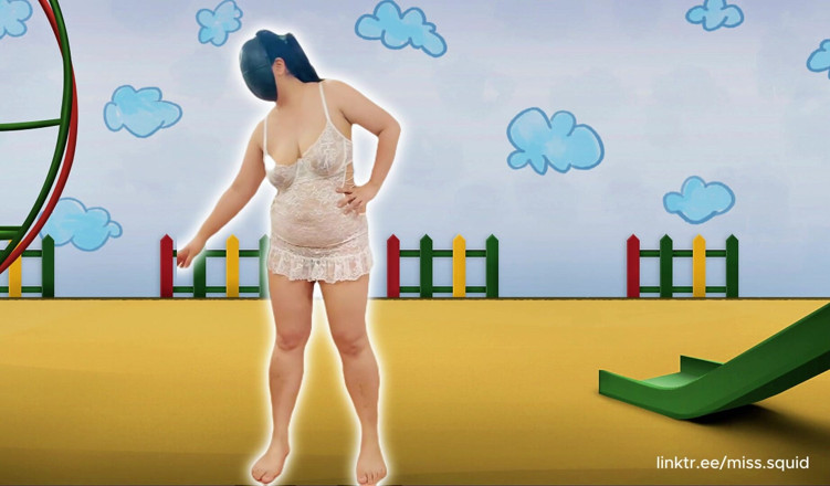 miss_squid: Miss Squid Exercises in White Lingerie