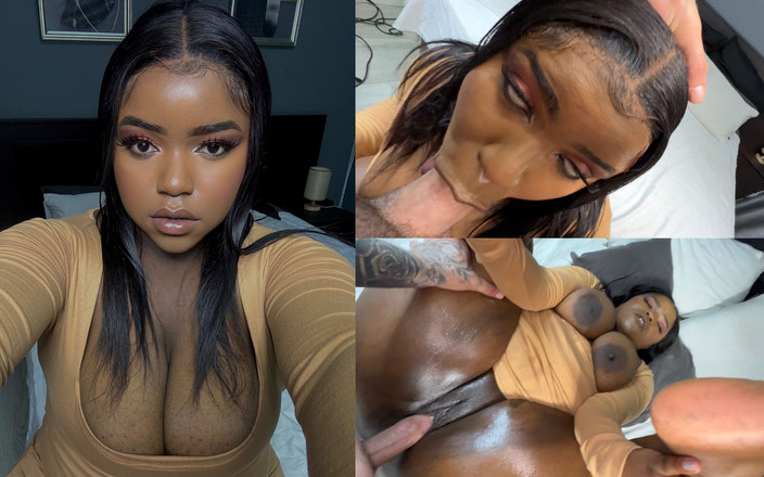 BootyClapper187: Busty Black Slut Squirts in Missionary and Ends up with...