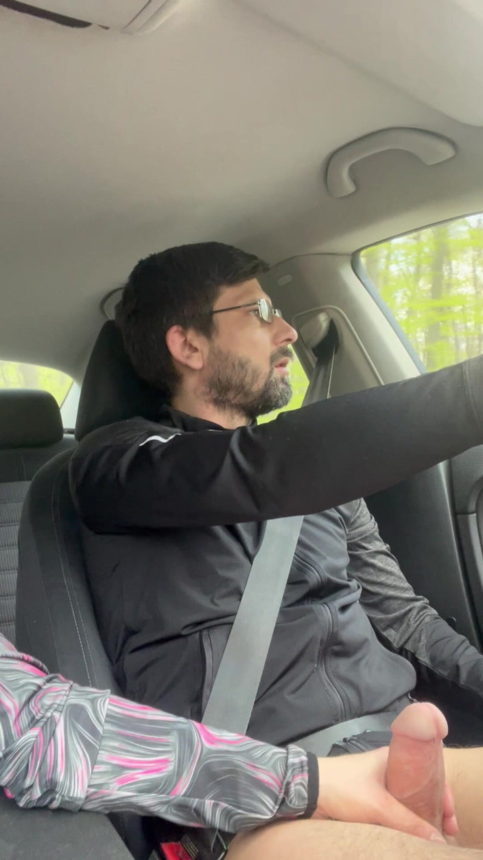 KingYordanov: She Couldn’t Wait - MILF Blowjob &amp; Handjob While Driving - Public Car...