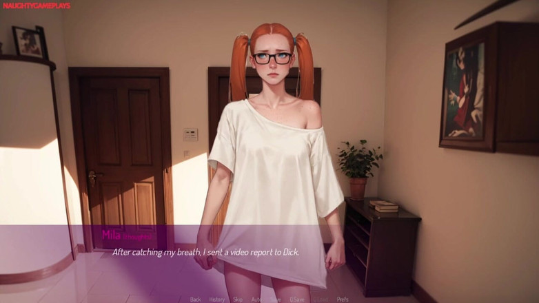 Naughty gameplays: Mila Ai door Addont - gigantische grote zwarte lul-dildo voor deze...